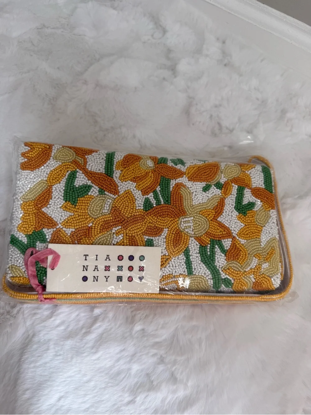 Tiana New York Beaded Floral Shoulder Bag Crossbody NWT